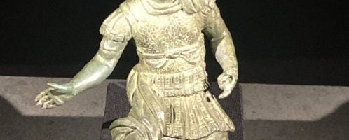 Small statuette depicting Nero in armor