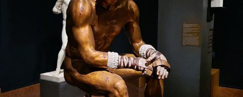 Reconstruction of boxer's sculpture