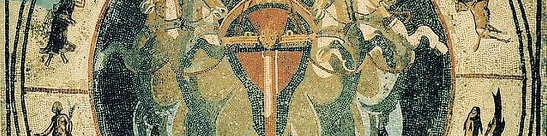 Roman mosaic depicting god Sol
