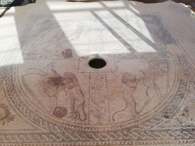 Floor mosaic in a Roman house in Marsala