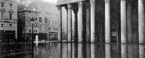 Pantheon in water in 1870