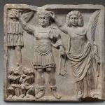 Relief showing crowned emperor Caracalla