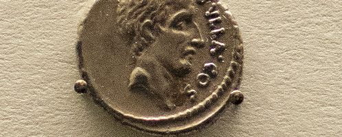 Roman denarius showing Sulla