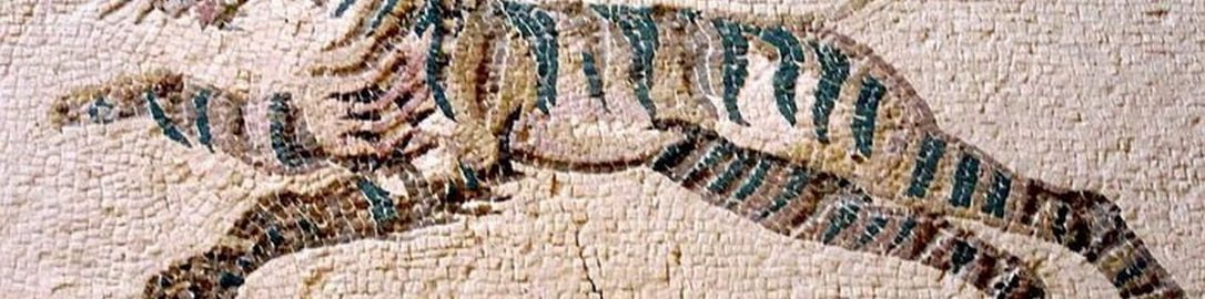 Tiger on Roman mosaic