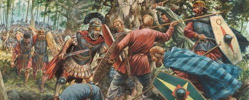 An ambush of the Germans on Roman soldiers in 9 CE