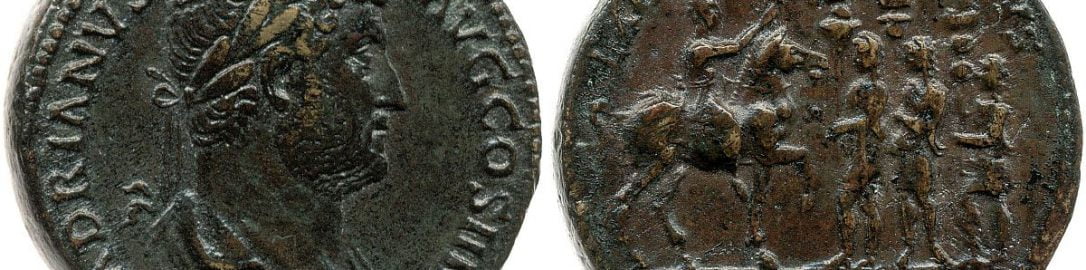 Hadrian on Roman coin