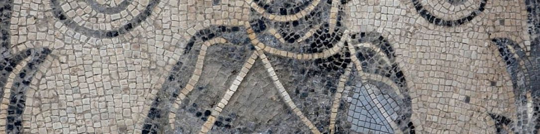 Hadrian on Roman mosaic