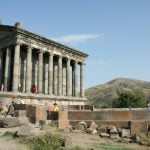 Temple in Garni with adjacent ruins