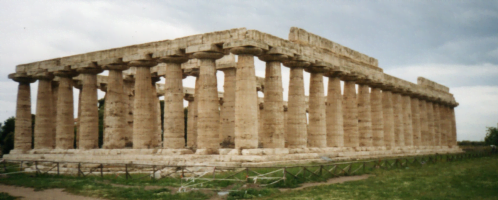 First temple of Hera in Paestum (approximately 550 BCE)