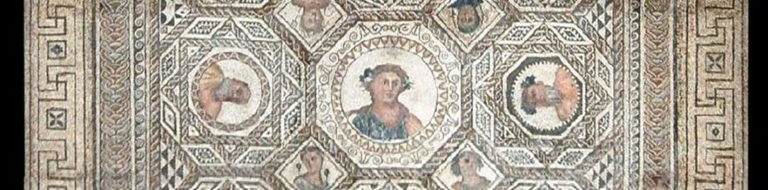 Roman mosaic showing personifications of four seasons
