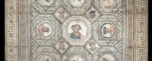 Roman mosaic showing personifications of four seasons