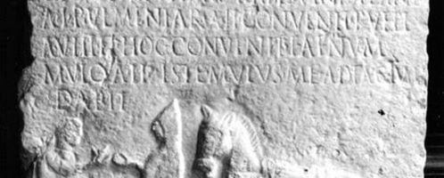 Roman tombstone with humorous dialogue