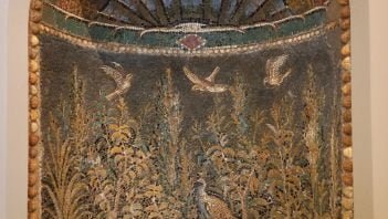 Rzymska mozaika przedstawiająca scenę ogrodową