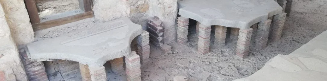 Underfloor heating system in Villa Romana del Casale, Sicily