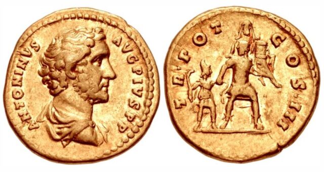 Aureus wybity w latach 140–143 n.e.