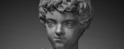 Roman sculpture showing young Caracalla