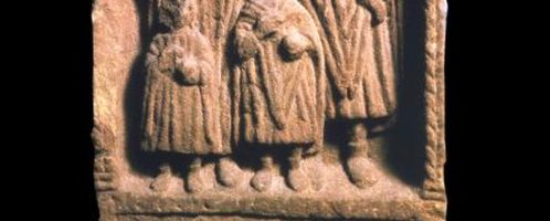 Roman tombstone of Flavia Augustina and her two sons