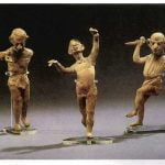 Three Roman mimes. Terracotta figurines from the 1st century BCE