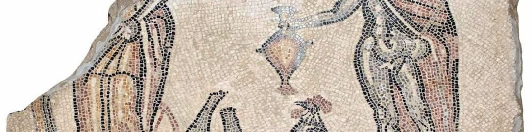 Merkury i Fortuna na rzymskiej mozaice