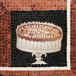 Cake on Roman mosaic