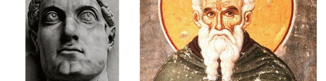 Cesarz Konstantyn I i biskup Atanazy