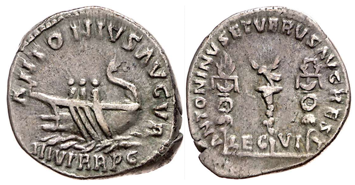 Restytuowany denar z czasów rządów Marka Aureliusza i Lucjusza Werusa