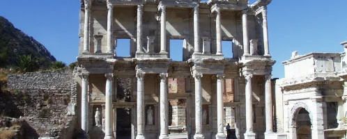 Ruins of the Library of Celsus in Ephesus