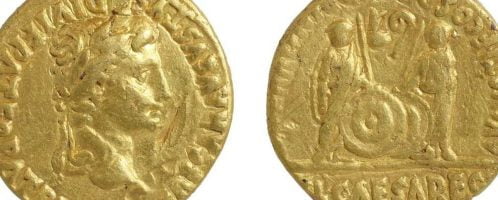 Discovered Roman gold coin