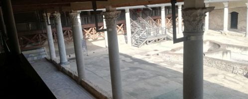 Preserved Roman columns in Villa Romana del Casale