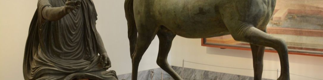 Sculpture of horsemen from Pompeii