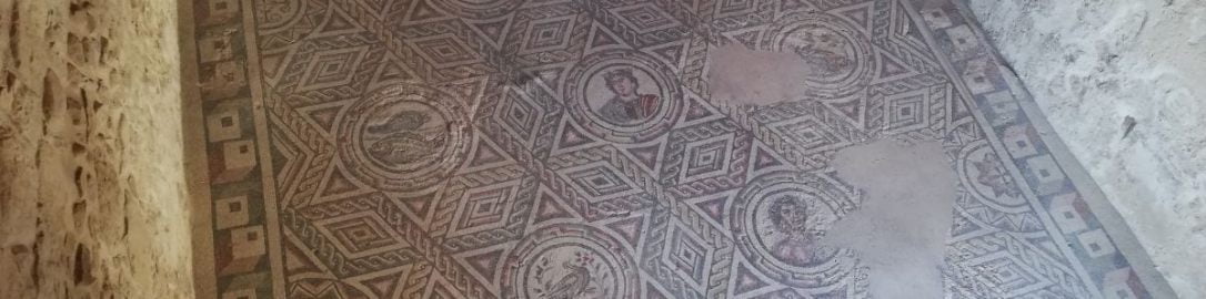 Roman mosaic floor with images of seasons