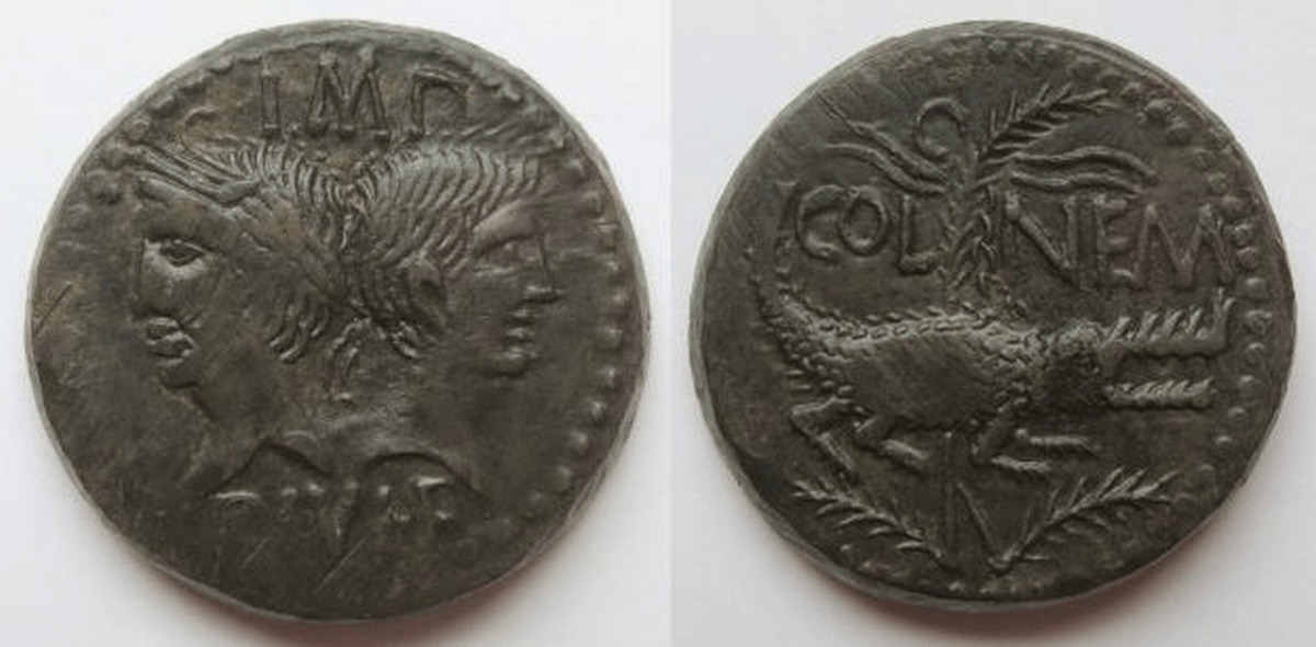 Coin in honour of the victory at Action