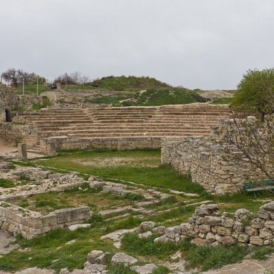 Remains of an ancient theater in Chersonesos