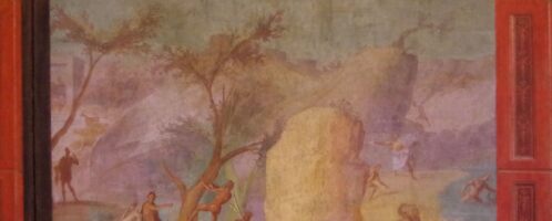 Rzymski fresk ukazujący wyspę olbrzymów Lajstrygonów