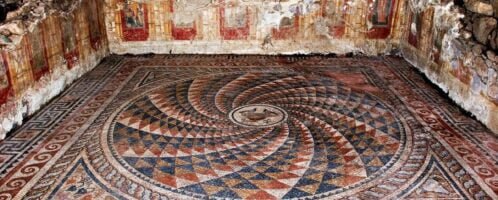 Rzymska mozaika w izbie biesiadnej