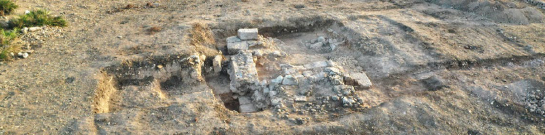 Preserved foundations of the Roman watchtower in Volubilis