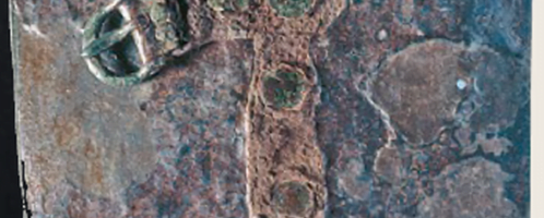Zachowany fragment lorica segmentata z Kalkriese