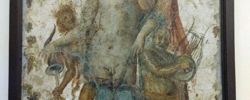 Roman fresco showing Dionysus and Maenad