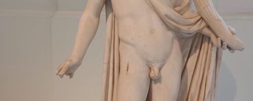 Rzeźba rzymska ukazująca Oktawiana Augusta