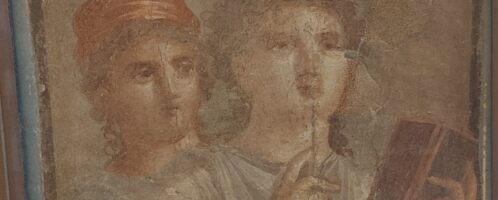 Roman fresco showing two young women