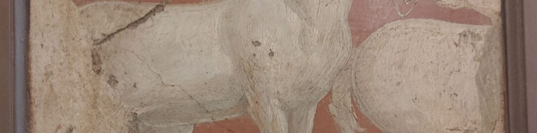 Fresk rzymski ukazujący biegnące konie