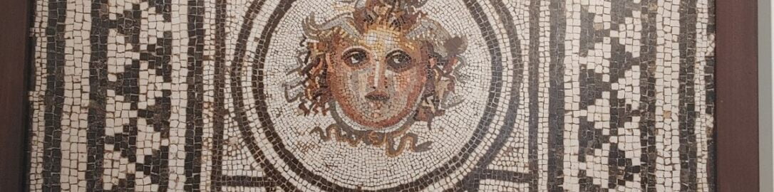 Roman floor mosaic showing Medusa