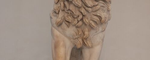 Roman statue showing lion