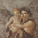 Roman fresco showing Maenad and Amor