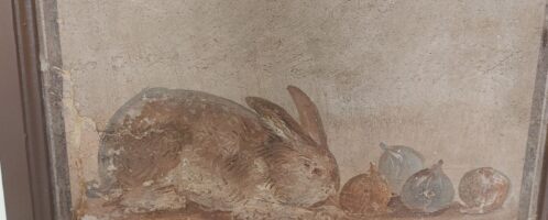 Roman fresco showing rabbit and figs