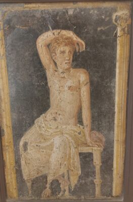 Rzymski fresk ukazujący młodego mężczyznę