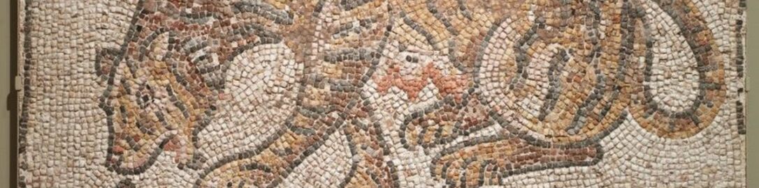 Rzymska mozaika ukazująca tygrysicę z młodymi tygrysiątkami
