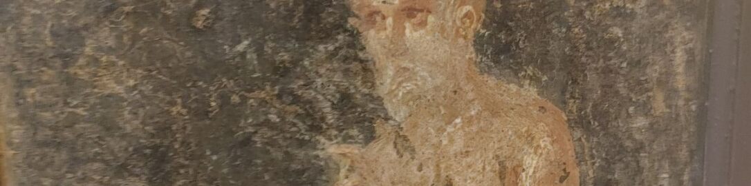 Roman fresco showing an old man