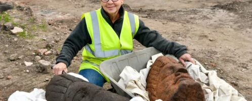 Heads of Roman sculptures have been discovered