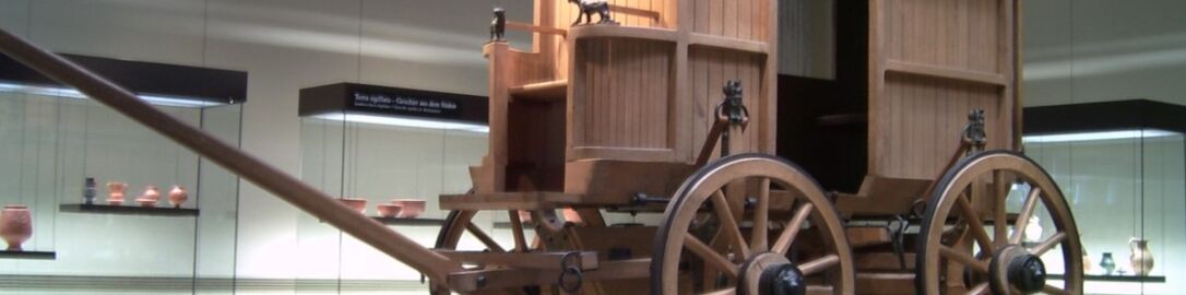 Reconstruction of a Roman carriage, Romano-Germanic Museum, Cologne